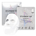 Grace Beauty STARSKIN The Diamond Mask VIP illuminating coconut bio-cellulose face mask on skin, showing its luxurious texture and design.