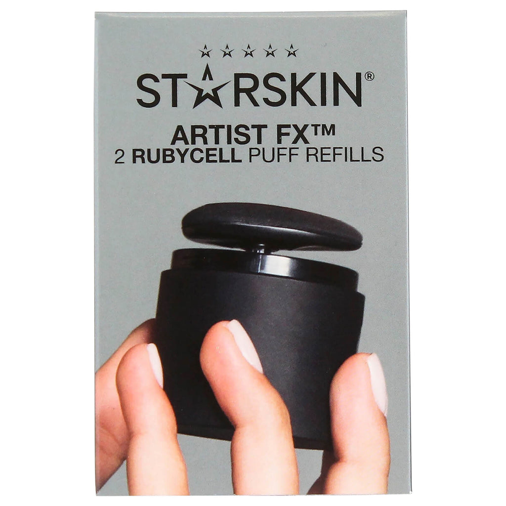 Grace Beauty STARSKIN Artist FX Rubycell Puff Refill Set of 2 for makeup application, soft sponge texture, makeup tools.