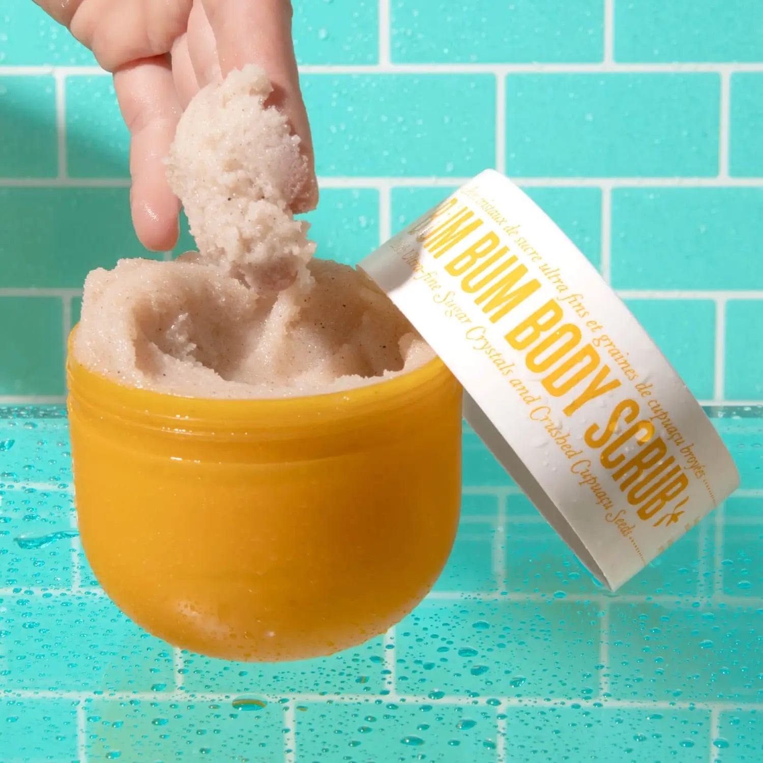 Grace Beauty Sol de Janeiro Bum Bum Body Scrub in 220g jar, showing textured exfoliating scrub for smooth skin.