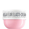 Sol de Janeiro Beija Flor Elasti-Cream jar with pink and white packaging, used for skin care and skin elasticity.
