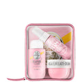 Grace Beauty Sol de Janeiro Beija Flor Jet Set bath and body collection with creams and lotions in colorful packaging.