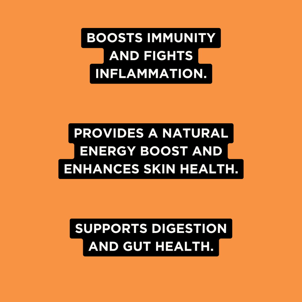 Fighter Shots vegan wellness shot with carrot, ginger, and turmeric in a 60ml bottle, shown alongside a 12-pack box.