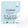 Grace Beauty STARSKIN Red Carpet Ready hydrating coconut bio-cellulose face mask on a face, showing its second skin, nourishing texture.