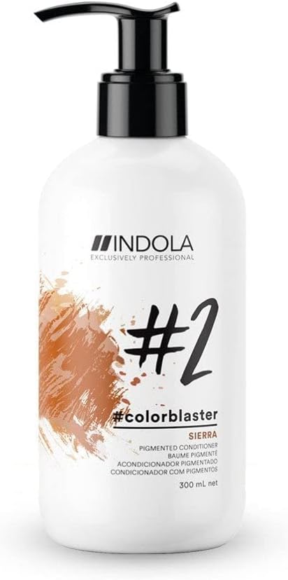 Indola Exclusively Professional Colorblaster Pigmented Conditioner Sierra 300ml bottle with black and green design.