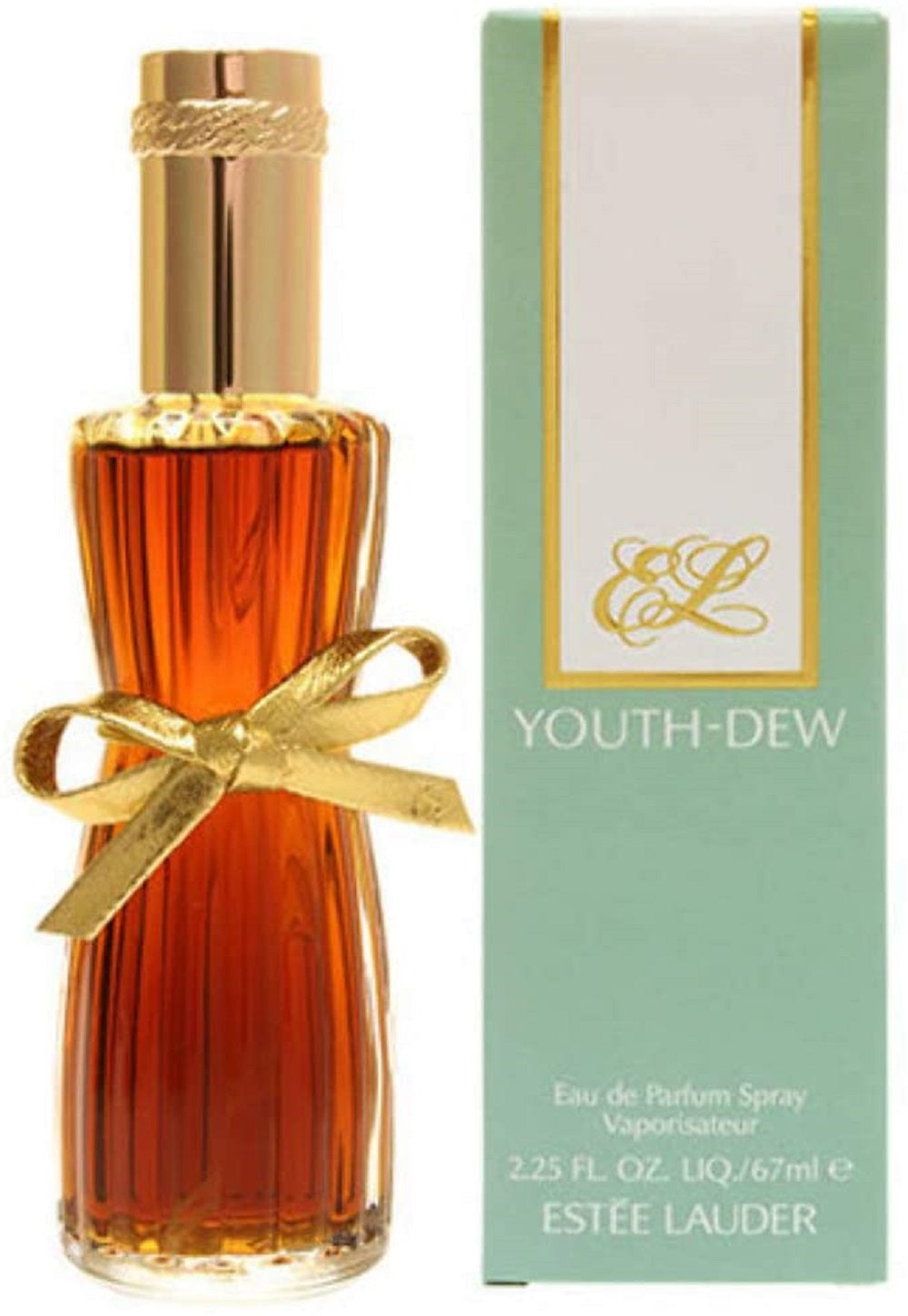 Estée Lauder Youth Dew Eau de Parfum 67ml bottle with elegant glass design, showcasing the classic perfume scent.