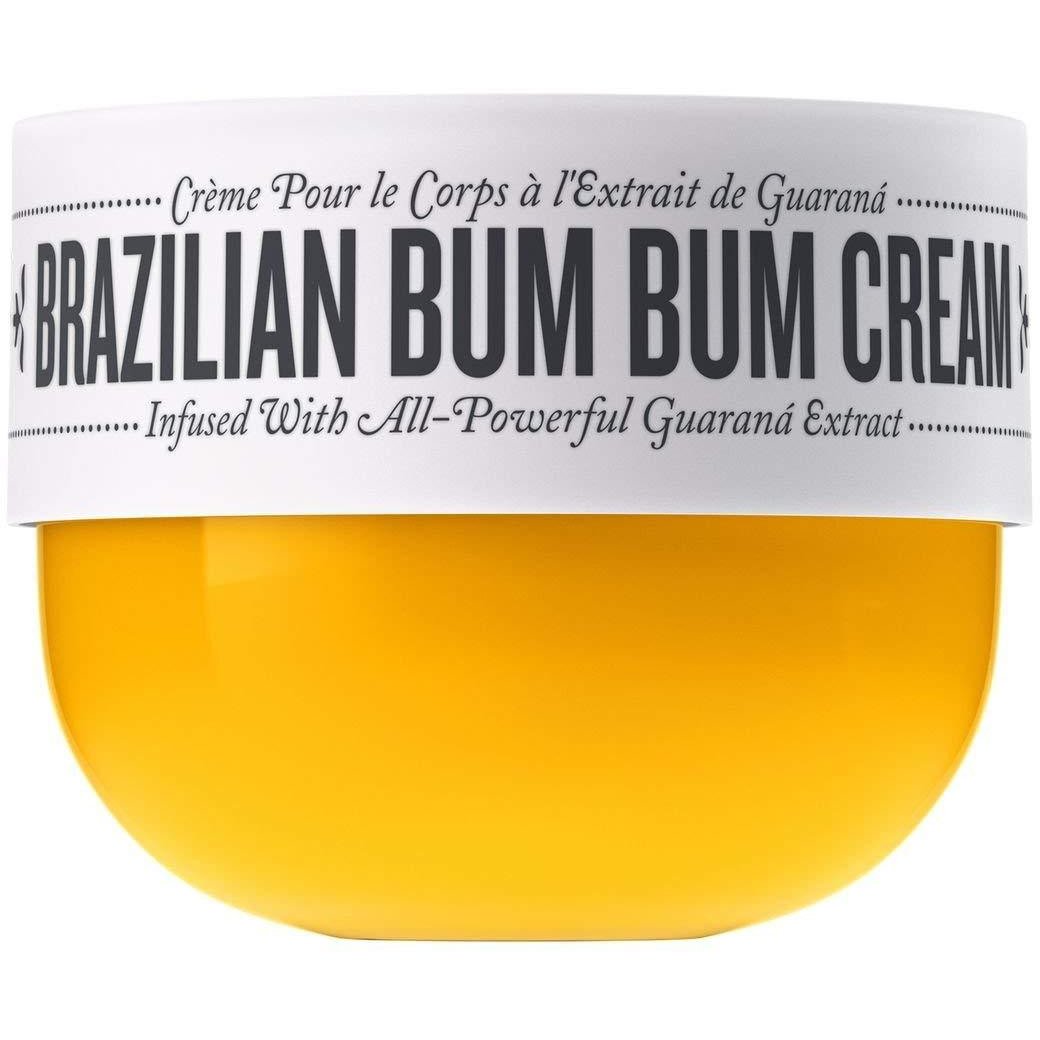 Grace Beauty Brazilian Bum Bum Cream 240ml moisturizer with smooth, luxurious lotion texture for skin hydration and care.