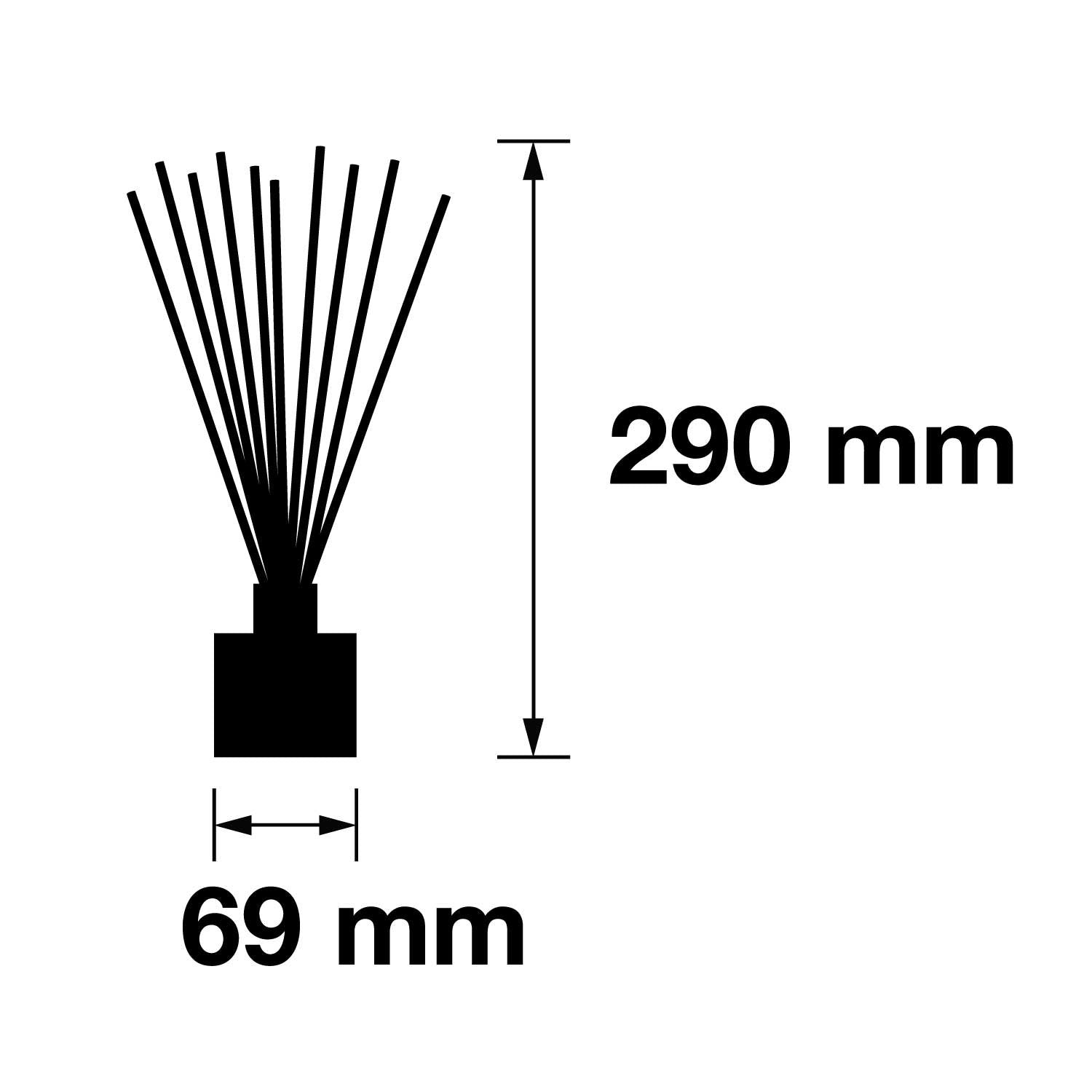 Pairfum London luxury reed diffuser in white lavender scent with 10 black reeds, 100ml bottle, by Grace Beauty.