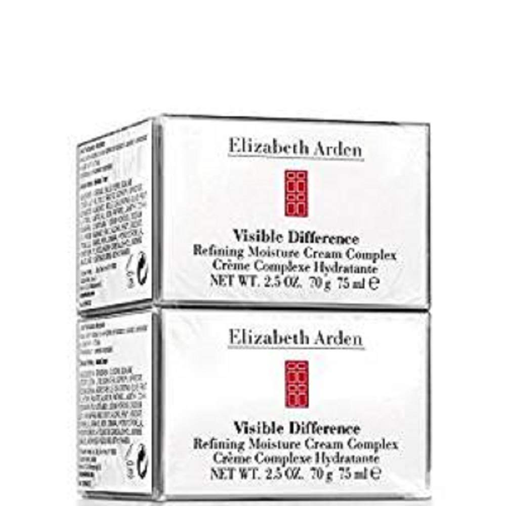 Elizabeth Arden Visible Difference Refining Moisture Cream Complex in 75ml jar, hydrating skin care product with a smooth cream texture.