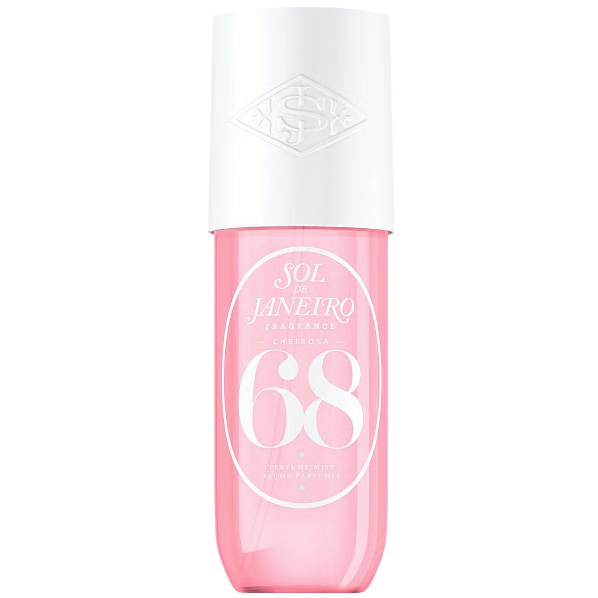 Grace Beauty Sol de Janeiro Cheirosa 68 perfume mist in a 240ml bottle, featuring a tropical, floral fragrance.
