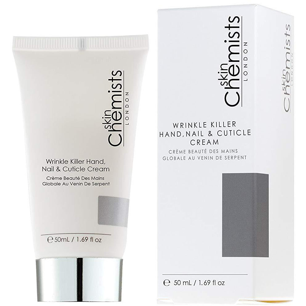 Grace Beauty Wrinkle Killer Skin Chemists hand and nail cream 50ml tube with smooth, creamy texture for skin and nail care.