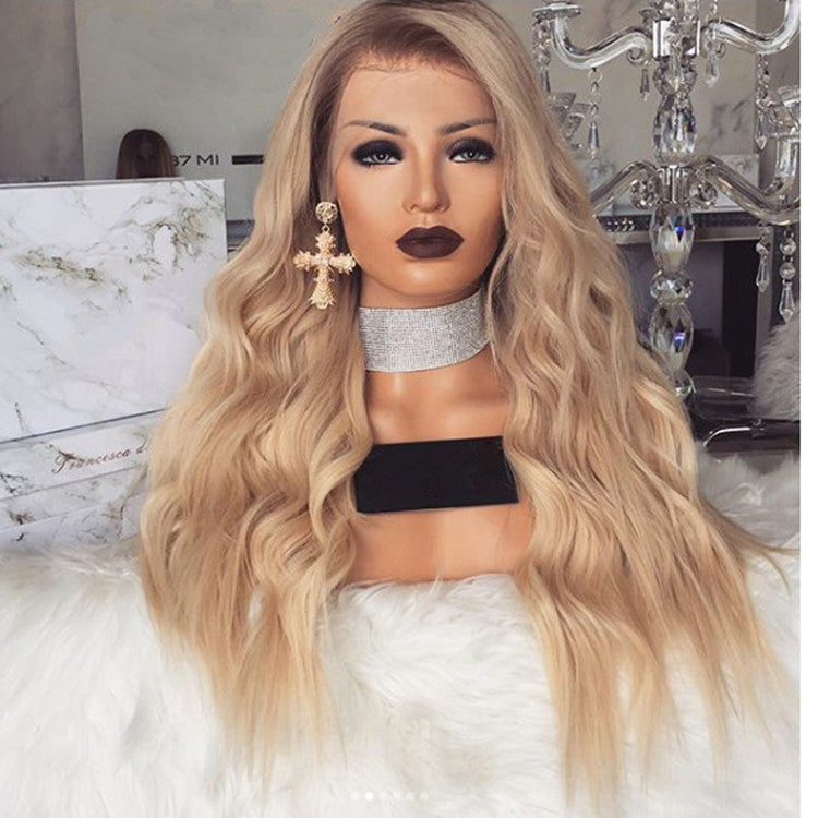 Cashymart American style mid-length curly wig with voluminous, bouncy curls, perfect for a fashionable, natural look.