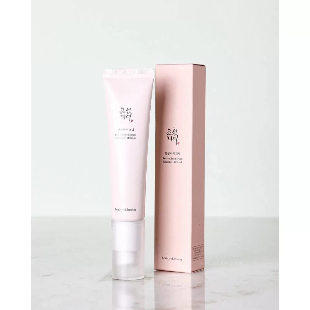 Mii Korean Skincare Beauty of Joseon Revive Eye Serum with ginseng and retinal in a 30ml bottle, designed for eye care.