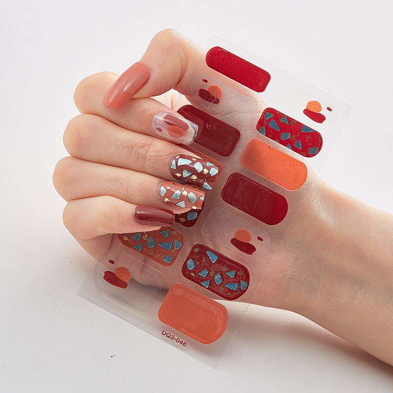 Butterfly laser nail stickers from Cashymart for chic nail styling, featuring colorful butterfly designs on glossy nail polish.