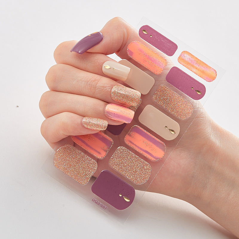 Cashymart butterfly laser nail stickers for chic nail styling, featuring vibrant butterfly and laser design on nail polish.