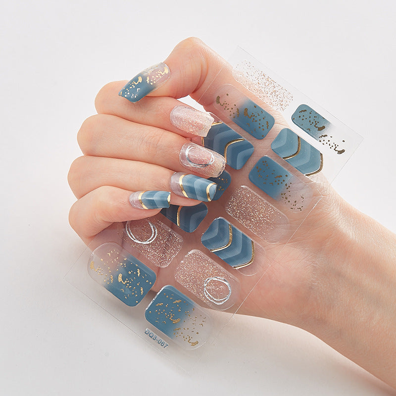 Butterfly laser nail stickers from Cashymart for chic nail styling, featuring vibrant butterfly and laser design on nail polish.