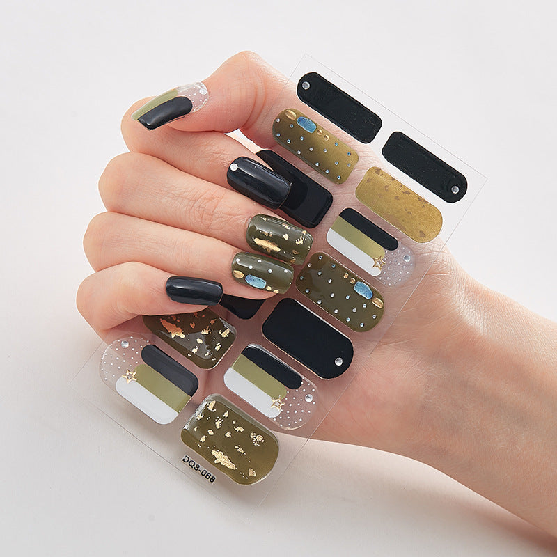 Cashymart butterfly laser nail stickers for chic nail styling, featuring vibrant butterfly and laser design on nail polish.