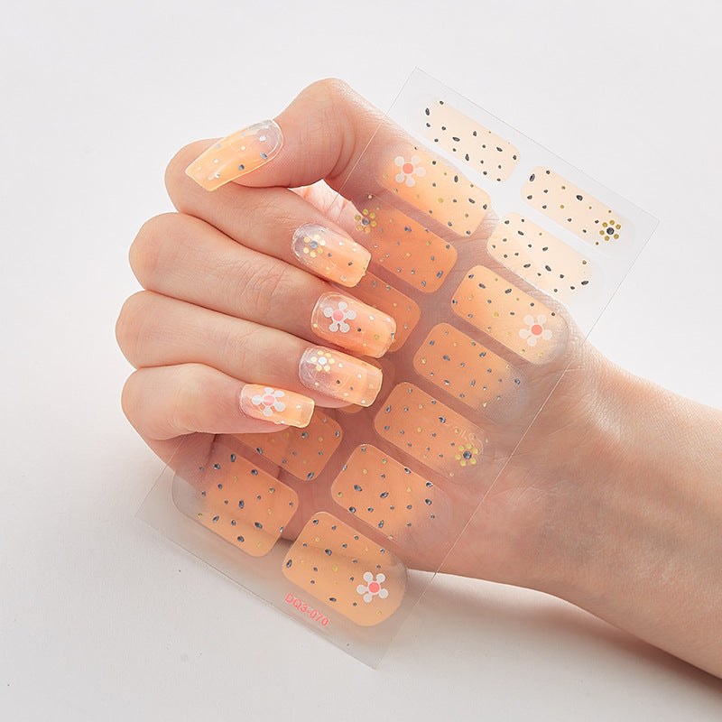 Cashymart butterfly laser nail stickers for chic nail styling, featuring colorful, iridescent butterfly designs on nail polish.