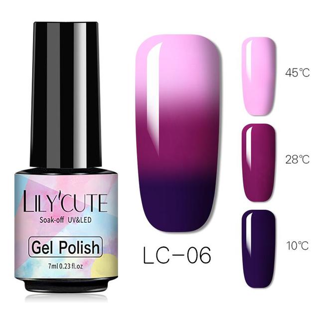 Cashymart color-changing thermal gel nail polish showing vibrant color shift on nails, ideal for creative nail art.
