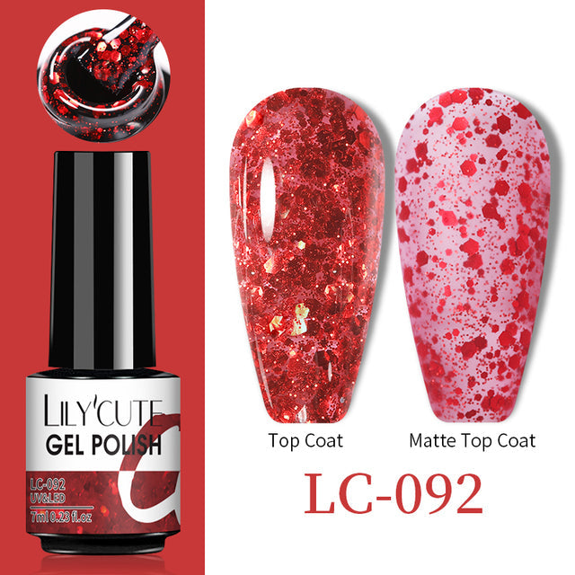 Cashymart color-changing thermal gel nail polish showing a gradient of color shift on neatly manicured nails.
