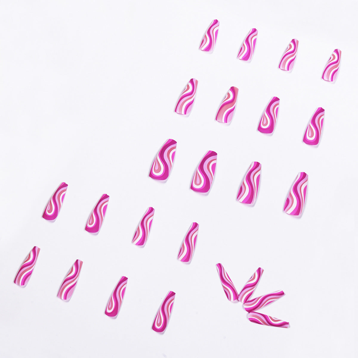 Detachable artistic wearable finished fake nails by Cashymart showcasing colorful, creative nail designs on a hand.