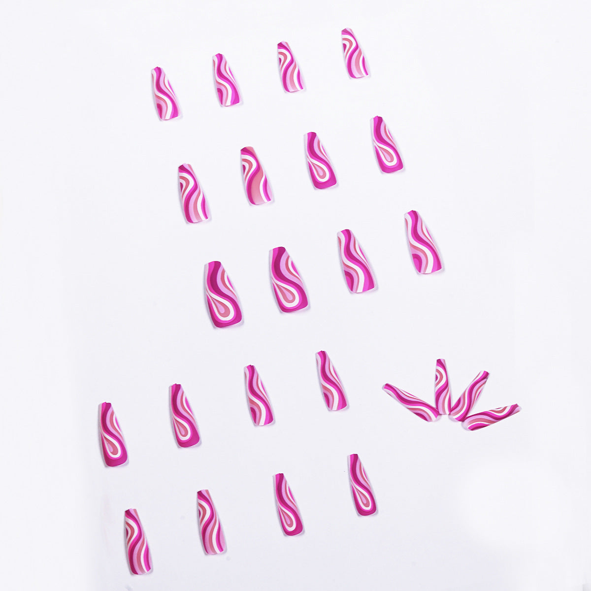 Detachable artistic wearable finished fake nails by Cashymart showcasing colorful, creative nail art design.