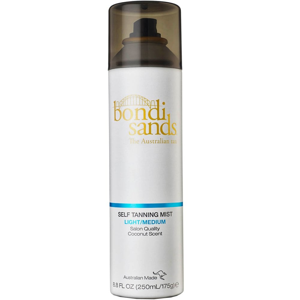 Grace Beauty Bondi Sands Self Tanning Mist Light/Medium 250ml spray bottle with clear label and mist nozzle.