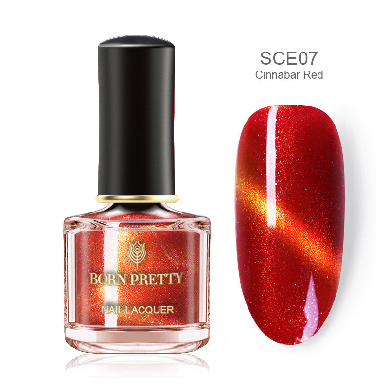Cashymart magnetic nail polish bottle showing the sleek, dark-colored polish with magnetic cap for creating unique nail designs.