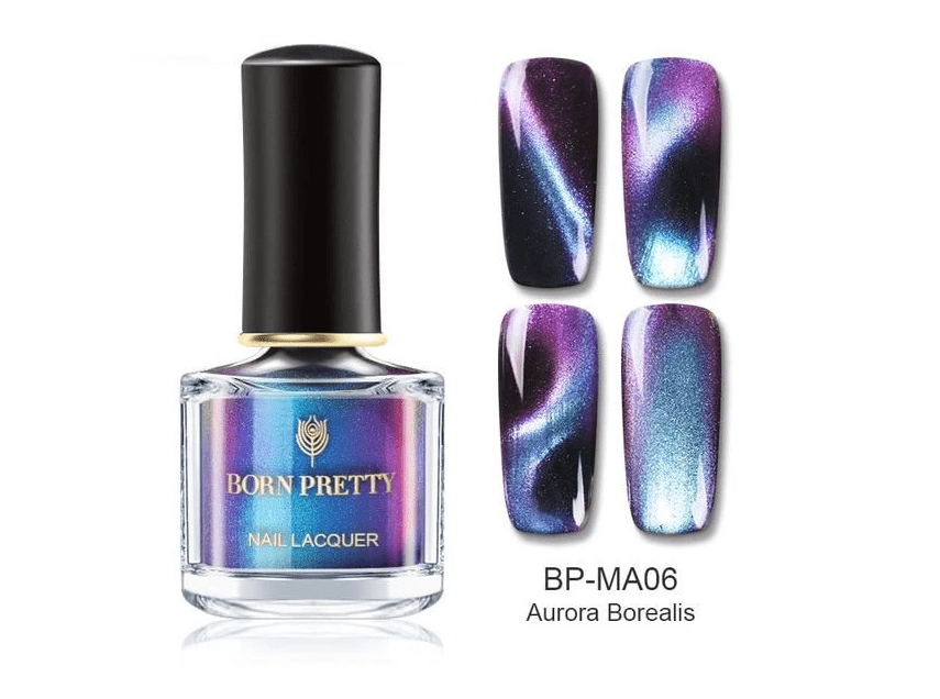Cashymart magnetic nail polish bottle showing the sleek black polish with magnetic cap and design, perfect for stylish nail art.