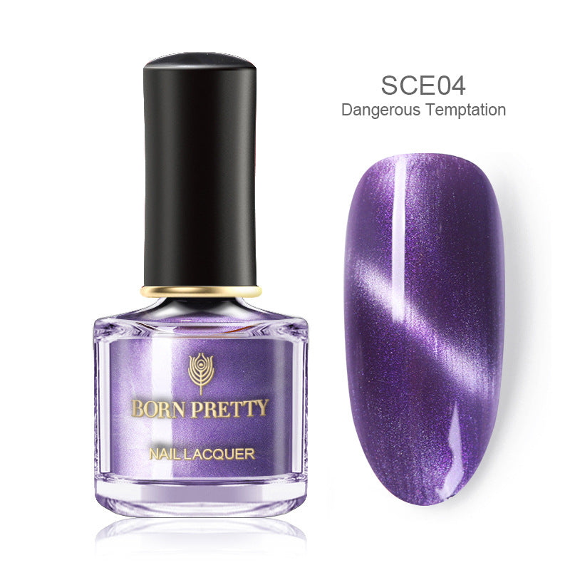 Cashymart magnetic nail polish bottle showcasing the sleek, dark-colored nail polish with a magnetic cap.