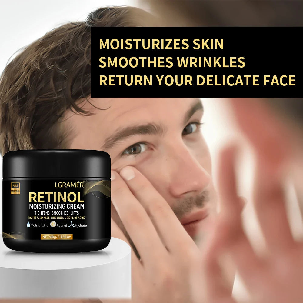 Men's Retinol Cream by Cashymart, featuring a jar of skin care cream with a smooth, creamy texture and a clean, minimalist design.