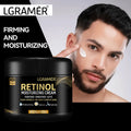 Men's retinol cream by Cashymart in a jar, featuring smooth, creamy skincare product for facial rejuvenation and anti-aging.
