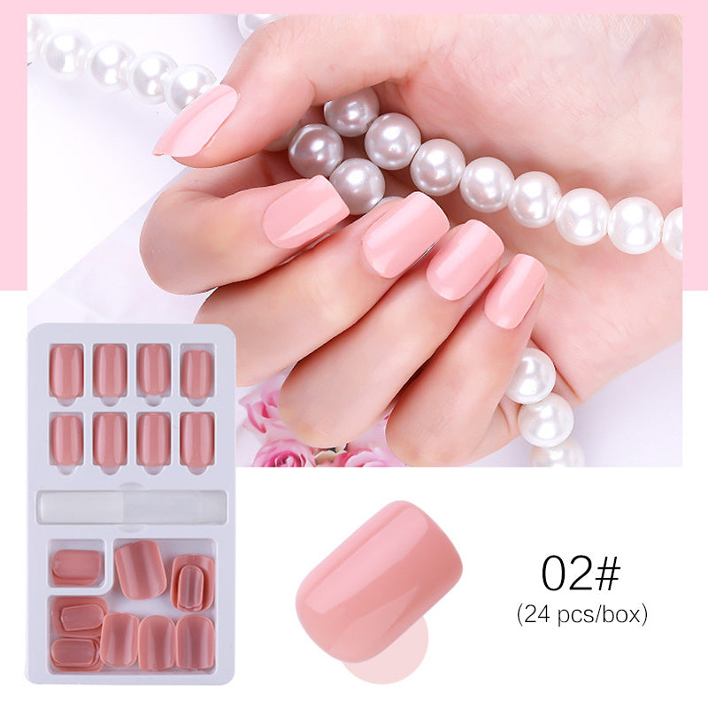 Reusable stick-on nails by Cashymart, showcasing a set of stylish, easy-to-apply artificial nails on a neutral background.
