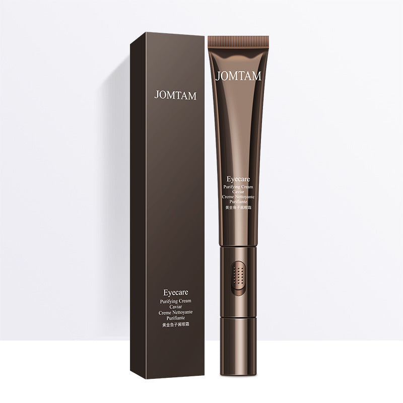 Revitalizing Eye Cream by Cashymart showing a sleek skincare jar with the product label and smooth cream texture inside.