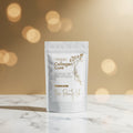 Vegan Collagen Luxe supplement by Raw Beauty Lab featuring a sleek bottle with supplement capsules on a clean background.