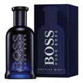 Hugo Boss Boss Bottled Night 100ml EDT perfume bottle and box, elegant packaging for men's fragrance display