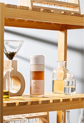 Close-up of Dr. Ceuracle Vegan Kombucha Tea Essence face serum texture showcasing its lightweight, hydrating, and impurity-supporting formula.