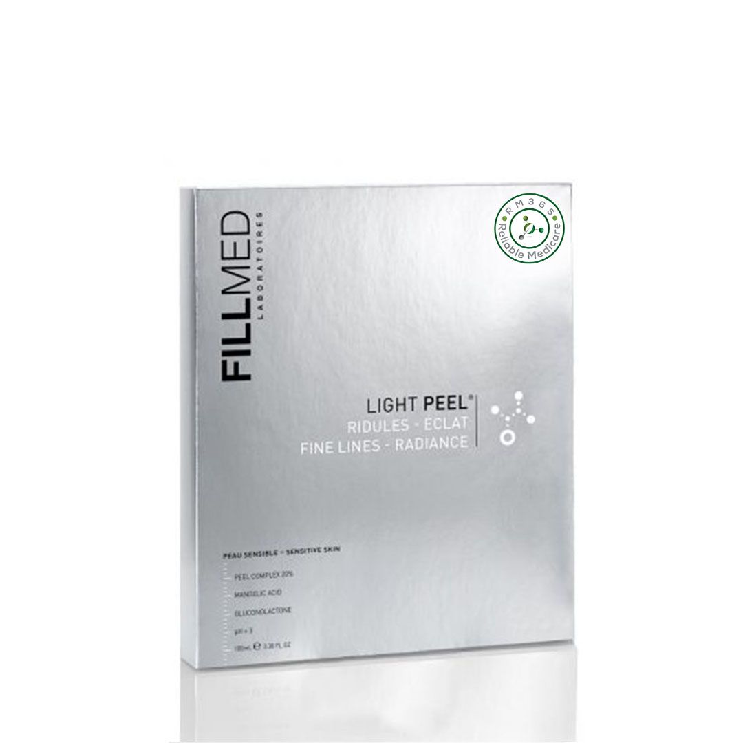 Grace Beauty Fillmed Light Peel 100ML skincare product bottle with a sleek design and label on a white background.