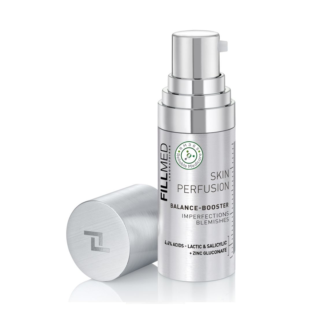 FILLMED® Balance Booster set of three 10ml skincare vials, used for beauty and skin perfusion treatments by Grace Beauty.