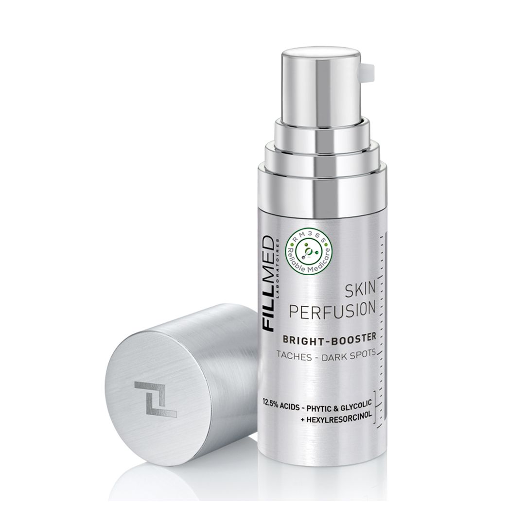 Fillmed Bright Booster 3 x 10ml bottles, skincare beauty product with brightening and skin perfusion benefits from Grace Beauty.