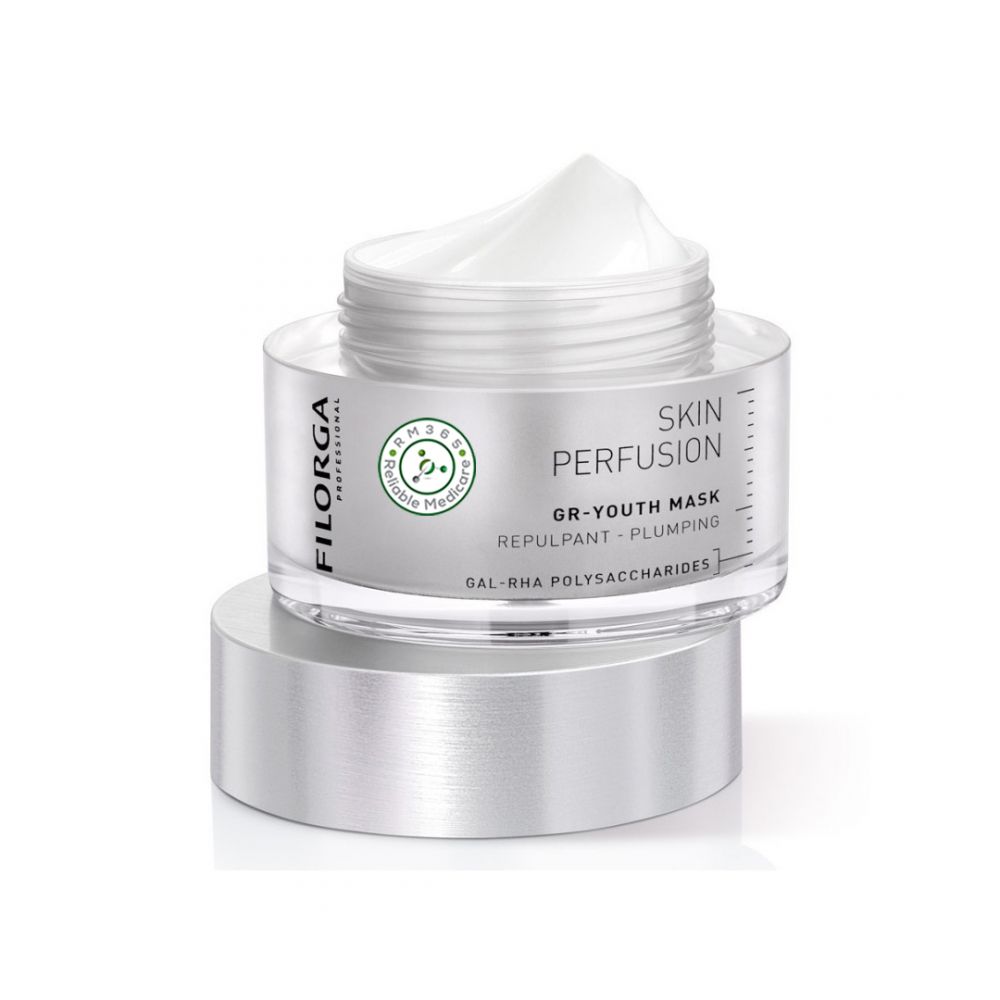 Fillmed GR-YOUTH Mask 50ml by Grace Beauty, a plumping and repulping skincare mask in a white jar with a smooth texture.