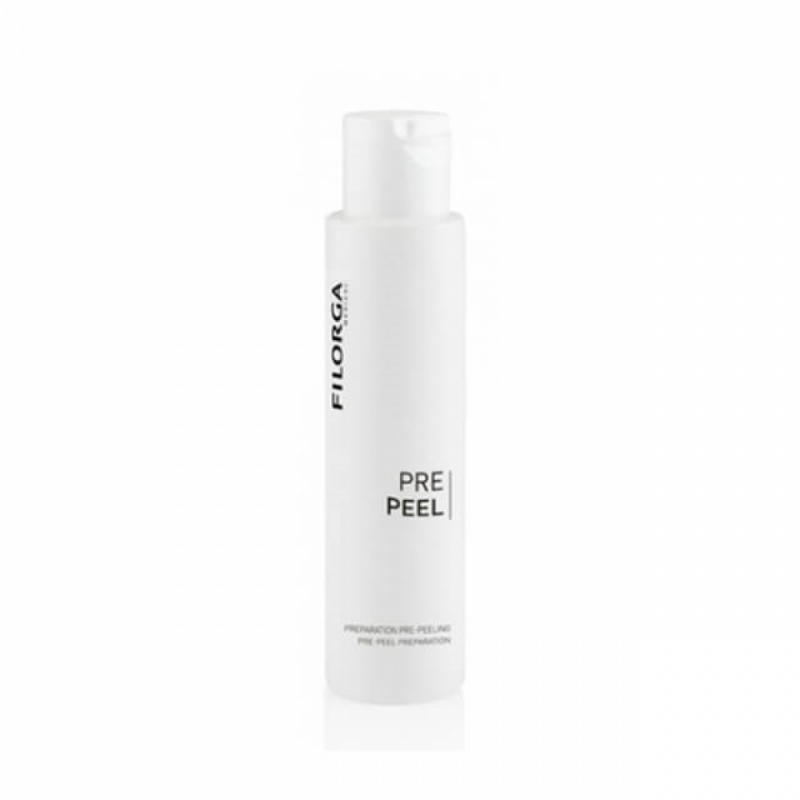 Fillmed Pre Peel skin care product in a 100ml bottle by Grace Beauty, showing the bottle with label and cap.