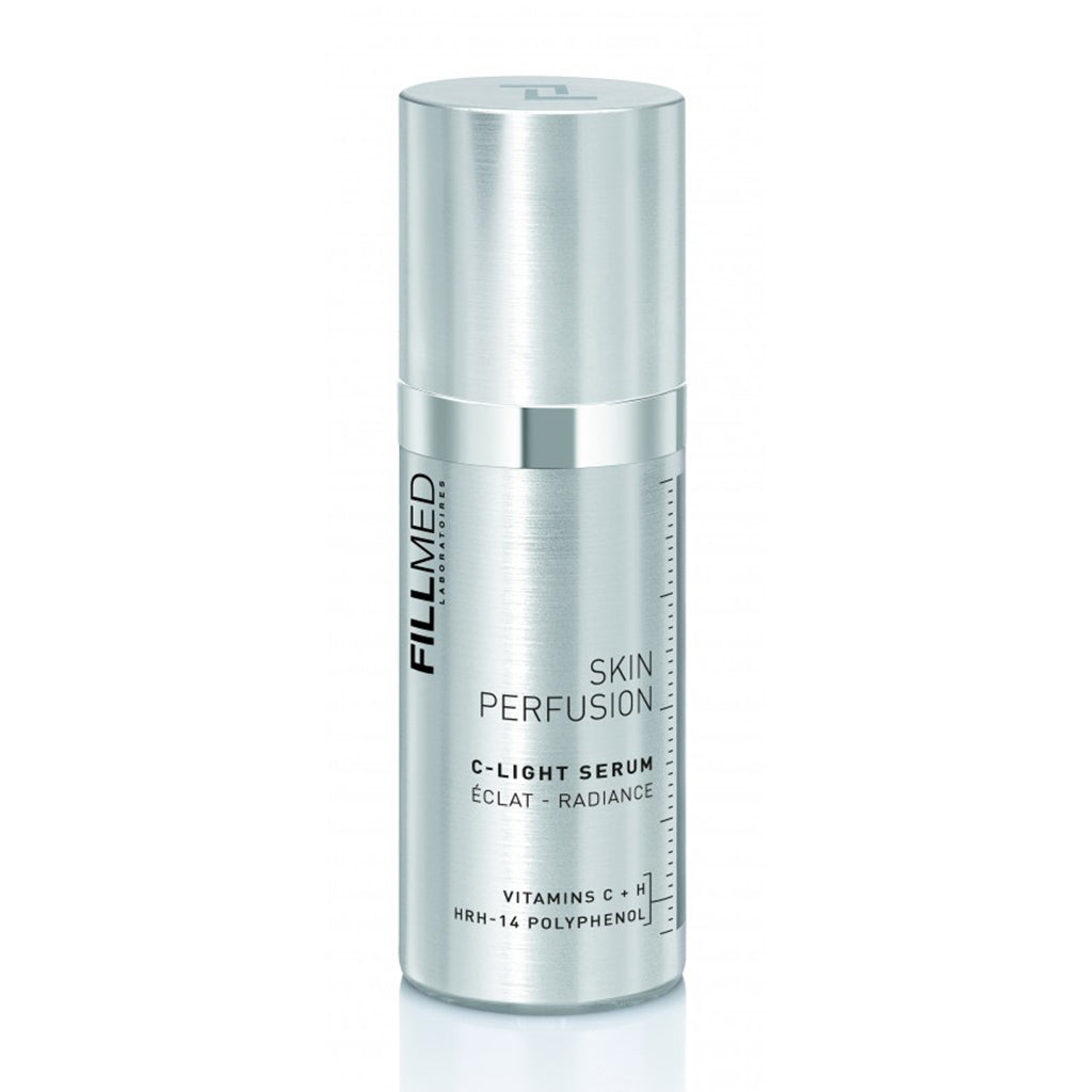 Fillmed C-Light Serum 30ML from Grace Beauty, a nourishing moisturizer with a sleek bottle and bright, revitalized skin appearance.