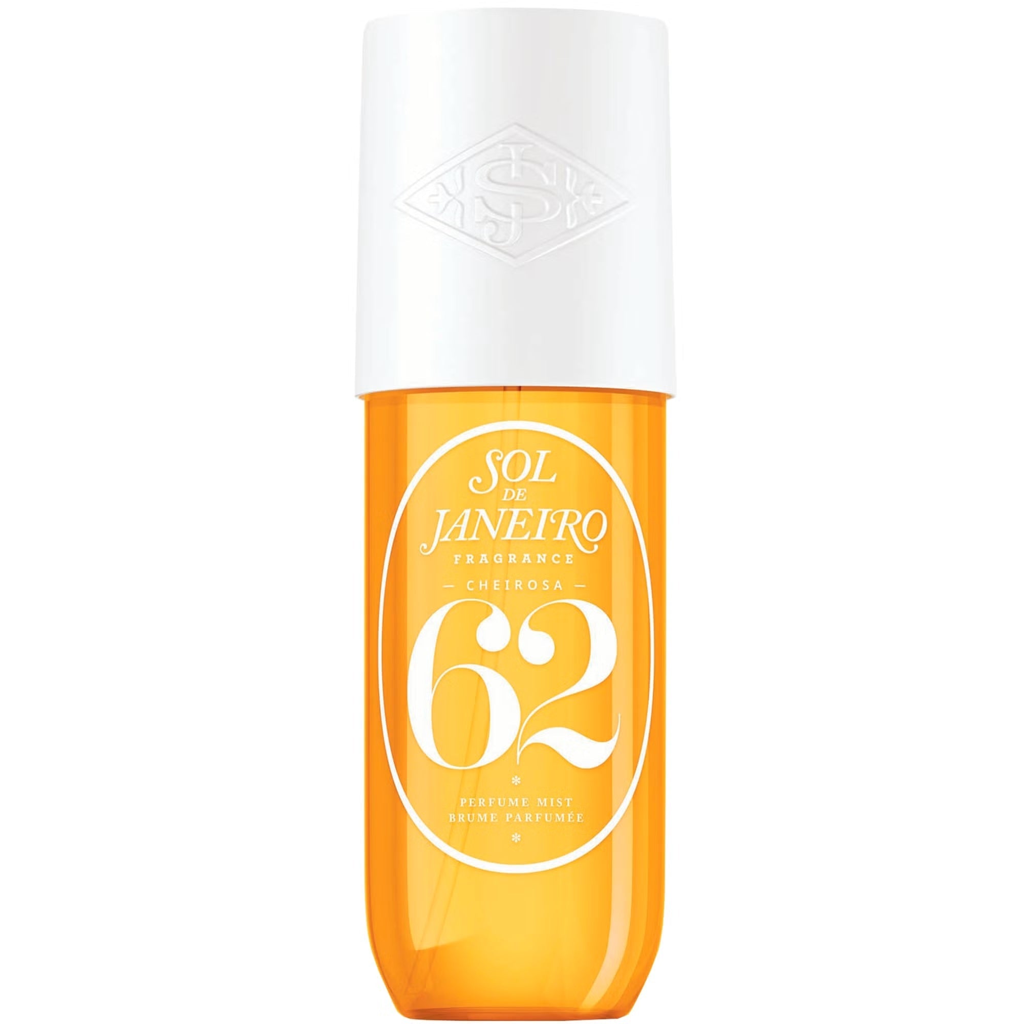 Grace Beauty Sol de Janeiro Brazilian Crush Cheirosa ‘62 body mist spray in 240ml bottle with floral and tropical scent.