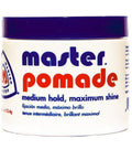 Master Wellcomb Master Pomade 113g for men’s hair styling, showing the jar with black and white label and product name.