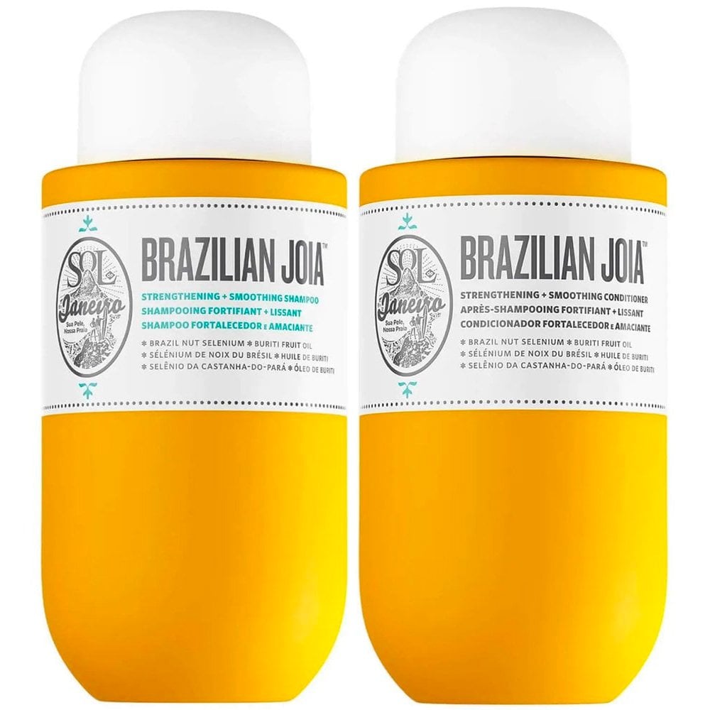 Sol de Janeiro Brazilian Joia Shampoo and Conditioner set by Grace Beauty, featuring 295ml bottles with vibrant packaging.