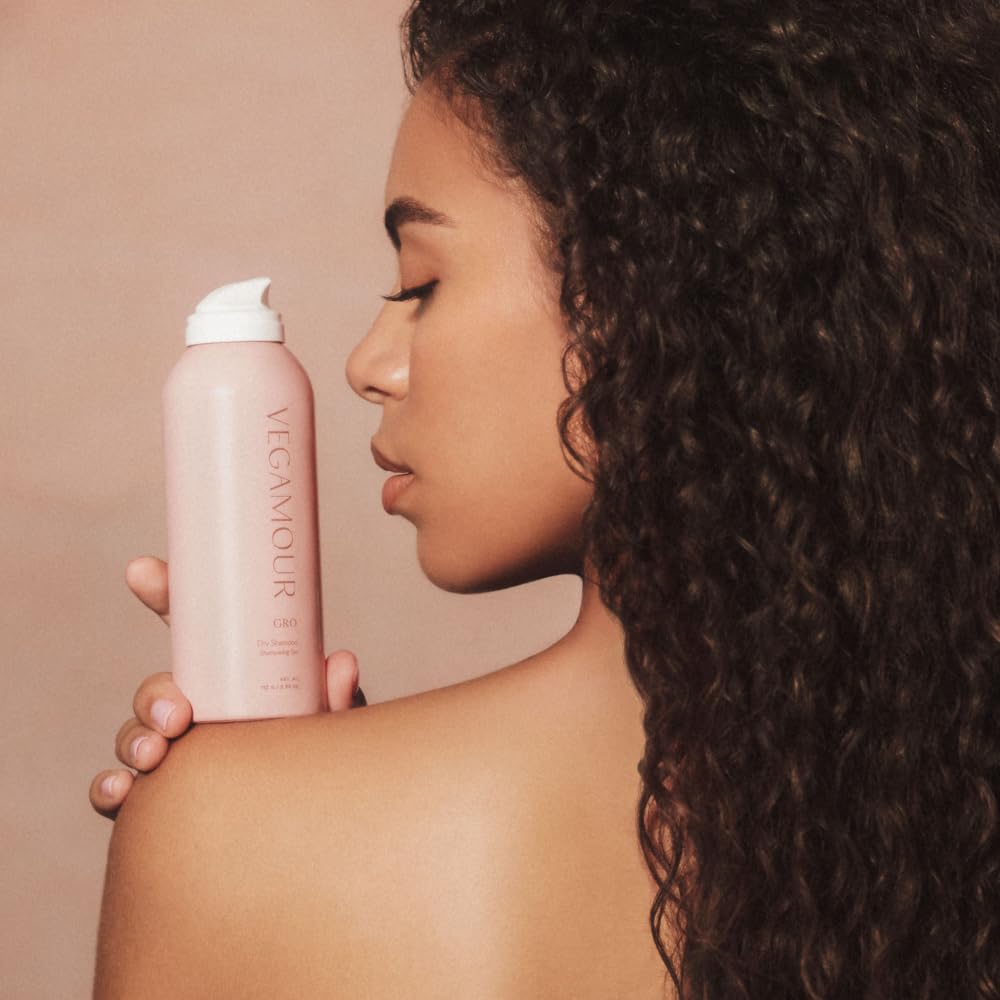 VEGAMOUR GRO Dry Shampoo by British Harmonia, 1.8 oz, volumizing plant-based dry shampoo with bergamot scent.